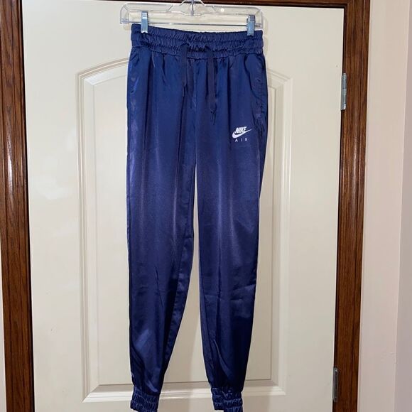NIKE AIR Satin Court Jogger Pants Purple/Blue Women’s Size XS - Picture 5 of 12